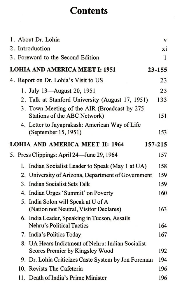 Lohia and America Meet 1951 & 1964 - Retail Maharaj