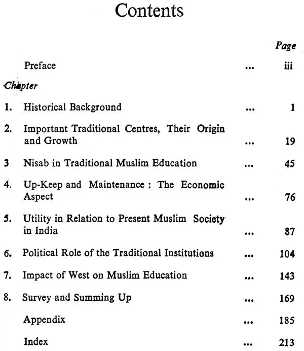 Traditional Education Among Muslims (A Study of Some Aspects in Modern India) - Retail Maharaj