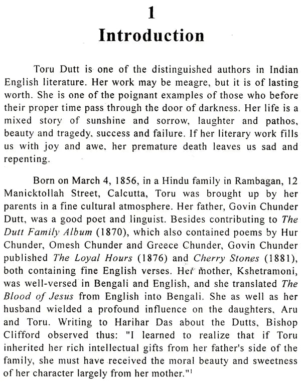 Indian Writers Stories - Toru Dutt: A Litterary Profile - Retail Maharaj