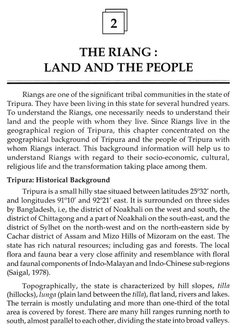 Riang of Tripura (Social Transformation) - Retail Maharaj