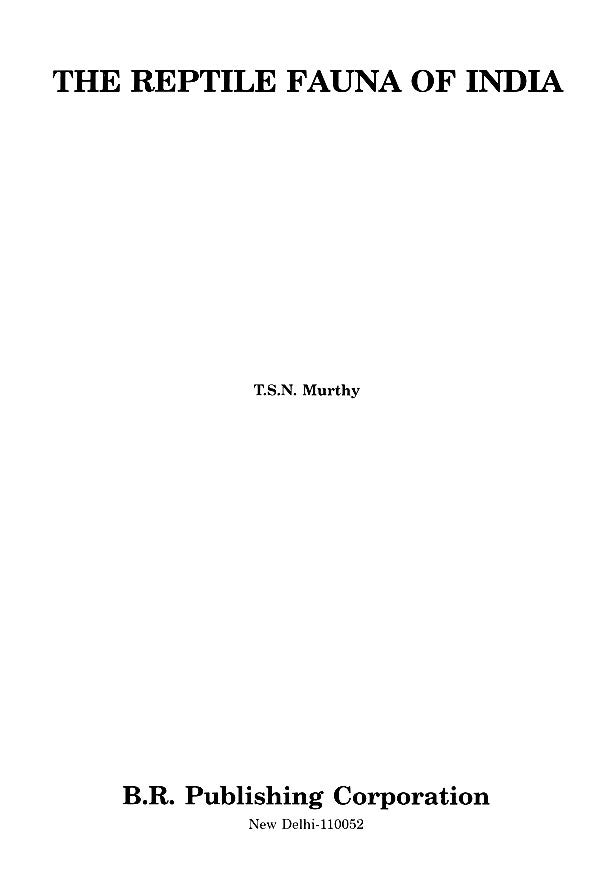 The Reptile Fauna of India - Retail Maharaj