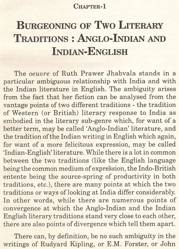 Ruth Jhabvala's India - Image of India in The Fiction of Ruth Prawer Jhabvala (An Old & Rare Book) - Retail Maharaj
