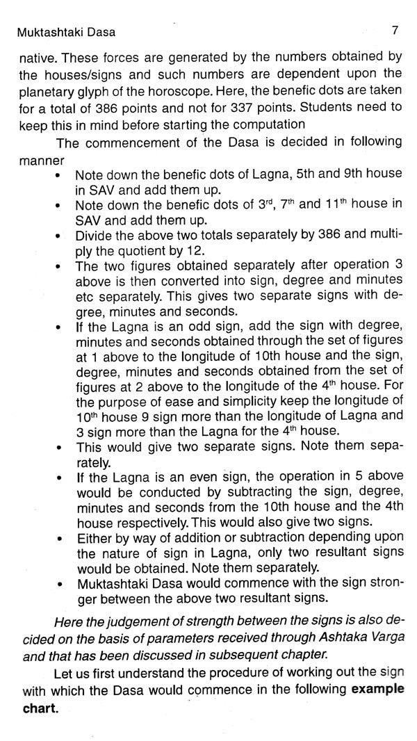 Muktashtaki Dasa - (Astakavarga Based on Rasi Dasa) - Retail Maharaj