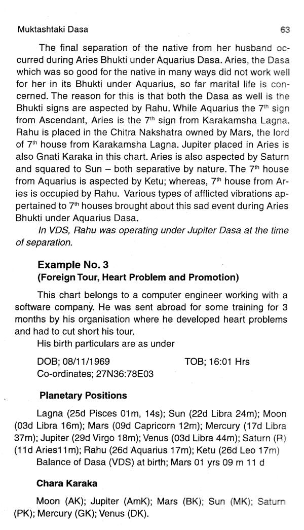 Muktashtaki Dasa - (Astakavarga Based on Rasi Dasa) - Retail Maharaj