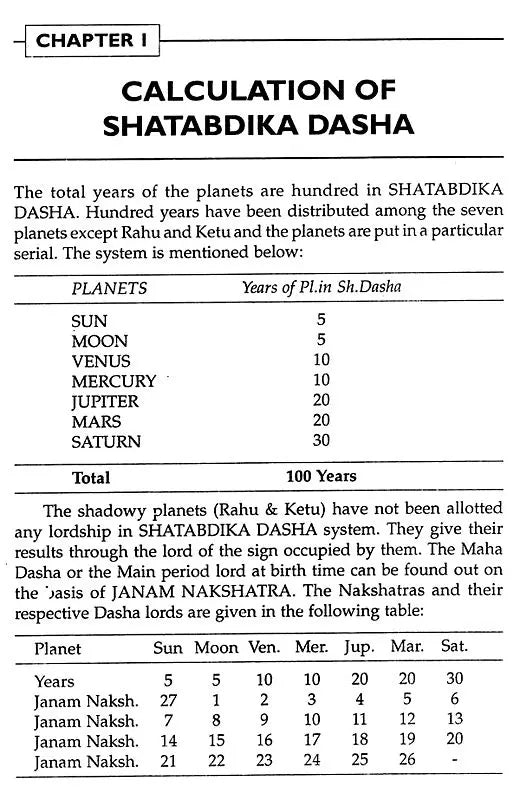 Shatabdika Dasha (A Conditional Dasha of Maharishi Parashara) - Retail Maharaj