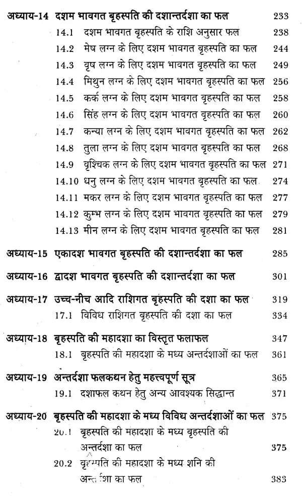 बृहस्पति दशा फलदीपिका- Brihaspati Dasha Phaladeepika - Retail Maharaj