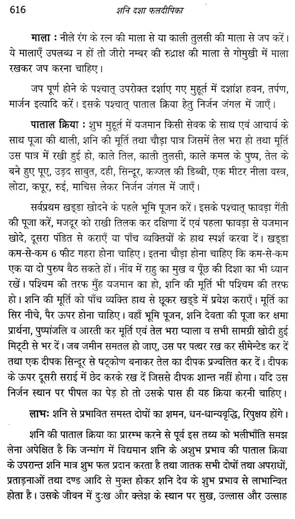 शनि दशा फलदीपिका- Shani Dasha Phaladeepika - Retail Maharaj