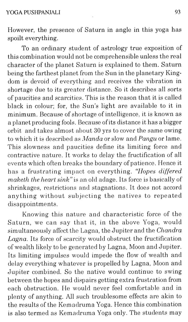 Yoga Pushpanjali (A Treatise on Astrological Combinations) - Retail Maharaj