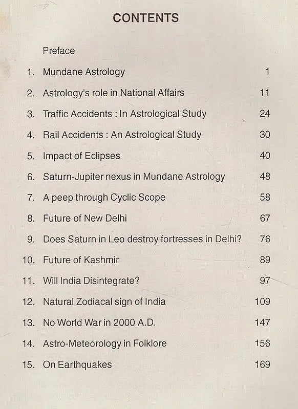 Principles and Practices of Mundane Astrology (An Old and Rare Book) - Retail Maharaj
