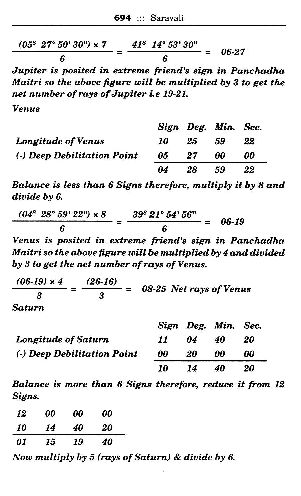 Saravali - An Extraordinary Treatise on Astrology - Retail Maharaj