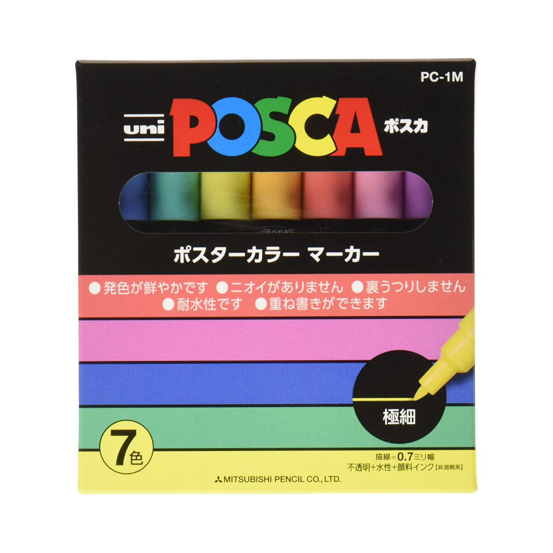 Uniball Posca Paint Marker Set Multi Surface Water Based Pigment Pens - Retail Maharaj