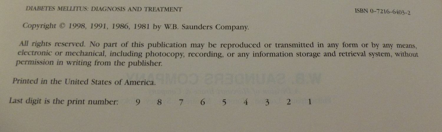 Diabetes Mellitus: Diagnosis and Treatment - Retail Maharaj