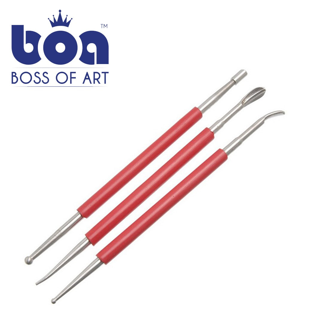 Boss Of Art – Embossing Double Ended Tool Set of 3 - Retail Maharaj