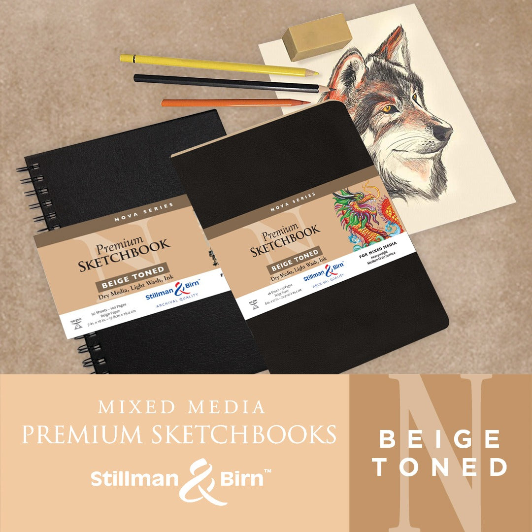 Stillman and Birn Nova Series Beige Sketchbook for Dry Media Ink and Light Wash