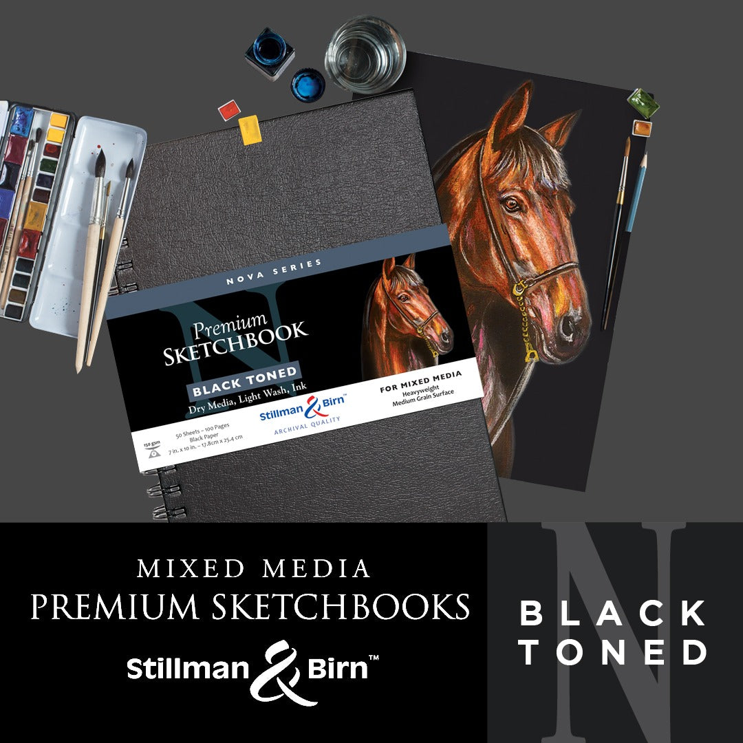 Stillman and Birn Black Nova Series Sketchbook for Mixed Media and Ink