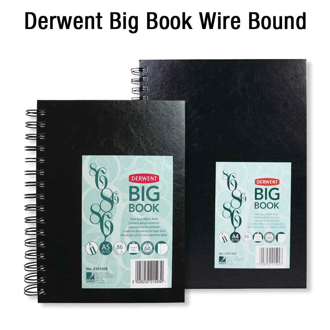 Derwent Big Book Wire Bound Hardback Sketchbook 110 GSM