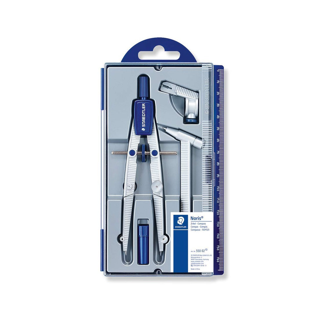 Staedtler Noris Geometry Compass Set with Extension Bar and Accessories - Retail Maharaj