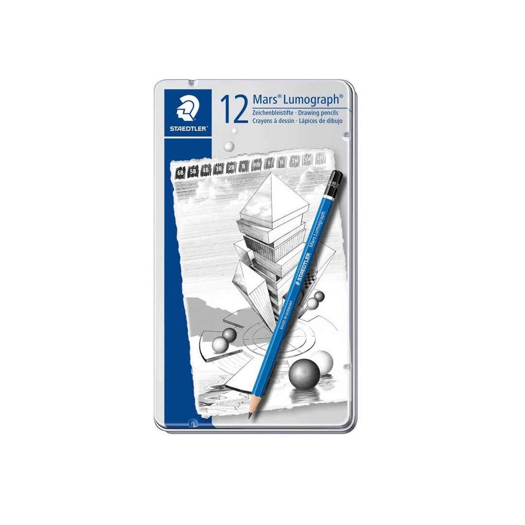 Staedtler Mars Lumograph Graphite Pencils Assorted Degrees Drawing Sets - Retail Maharaj