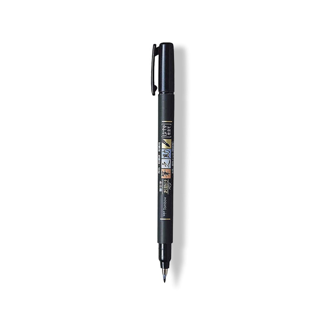 Tombow Fudenosuke and ABT Brush Pens Hard Tip Soft Tip and Dual Tip Black