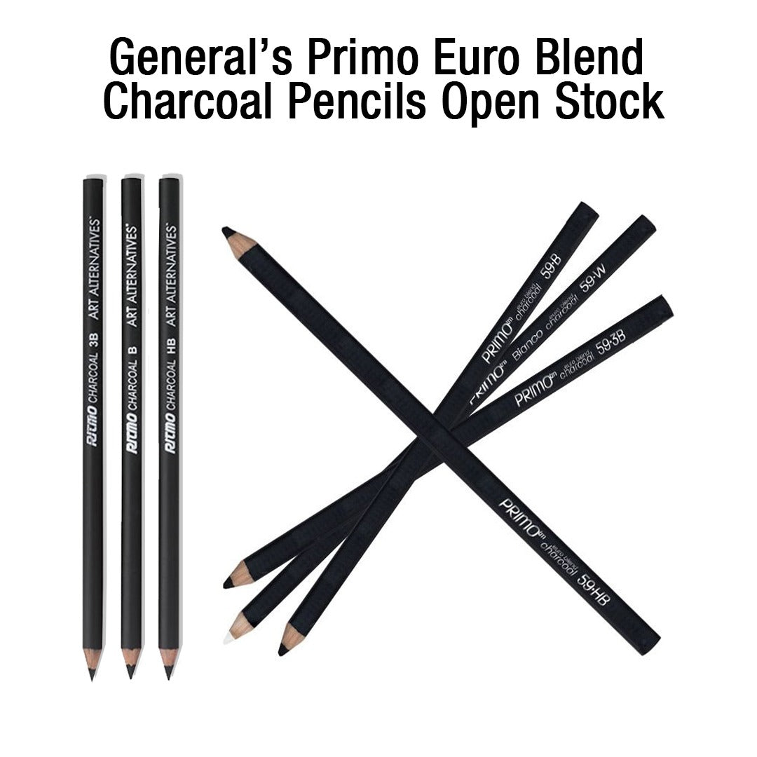 General’s Primo Euro Blend Charcoal Pencils – Open Stock