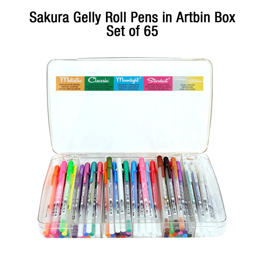 Sakura Gelly Roll Sumo Jelly Pens Assorted Set of 65 in Artbin Box