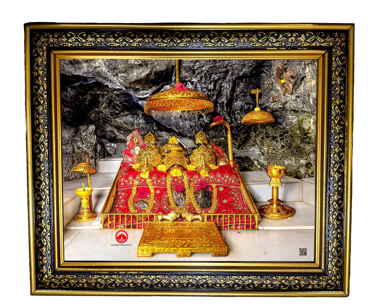 Wooden LED Frame 10"x12" - Mata Vaishno Devi - Retail Maharaj
