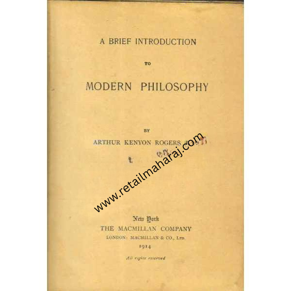 A Brief Introduction to Modern Philosophy - Retail Maharaj