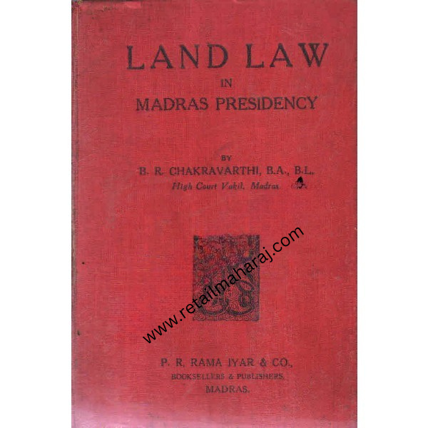 Land Law in Madras Presidency 1st edition - Retail Maharaj