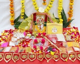 Arkam Saraswati Puja Samagri Kit for Basant Panchami/ Saraswati Pujan/ Basant Panchami Pooja/ Vasant Panchami Puja (45+ Items) with Detailed Puja Vidhi in Hindi - Retail Maharaj