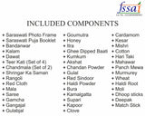 Arkam Saraswati Puja Samagri Kit for Basant Panchami/ Saraswati Pujan/ Basant Panchami Pooja/ Vasant Panchami Puja (45+ Items) with Detailed Puja Vidhi in Hindi - Retail Maharaj