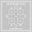Arkam Gauri Shankar Yantra - Silver Plated Copper - (6 x 6 inches, Silver) - Retail Maharaj