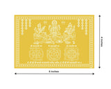 Arkam Lakshmi Ganesh Saraswati Yantra/ Laxmi Ganesh Saraswati ka Panna/ Laxmi Ganesh Saraswati Copper Photo - Gold Plated Copper (Size: 4 x 6 inches, Golden) - Retail Maharaj