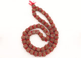 Arkam 5 mukhi Rudraksh Kantha/ Rudraksha Kantha for wearing and worship/ Rudraksh Mala Big/ Five faced Rudraksh Kantha Mala with Padding (Size: 18-22mm, Length: 35inches, Beads: 54+1) - Retail Maharaj