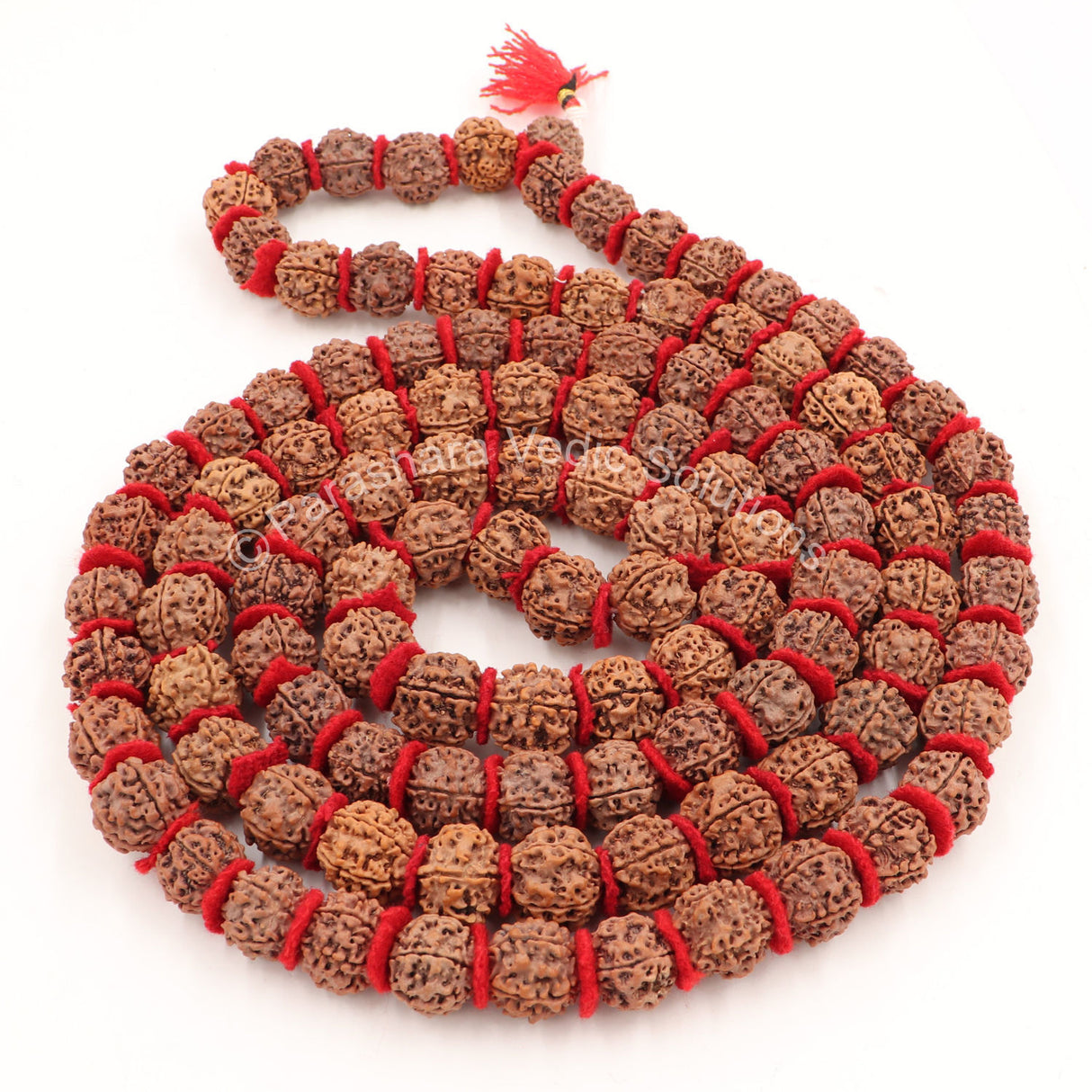 Arkam 5 mukhi Rudraksh Kantha Certified/ Rudraksha Kantha for wearing and worship/ Rudraksh Mala Big/ Five faced Rudraksh Kantha Mala with Padding (Size: 18-22mm, Length: 75inches, Beads: 108+1) - Retail Maharaj