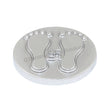 Arkam Parad Charan Paduka /Parad Lakshmiji Charan /Mercury Lakshmi Feet /Mercury Charan Paduka (88 grams) - Retail Maharaj