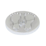 Arkam Parad Charan Paduka /Parad Lakshmiji Charan /Mercury Lakshmi Feet /Mercury Charan Paduka (88 grams) - Retail Maharaj