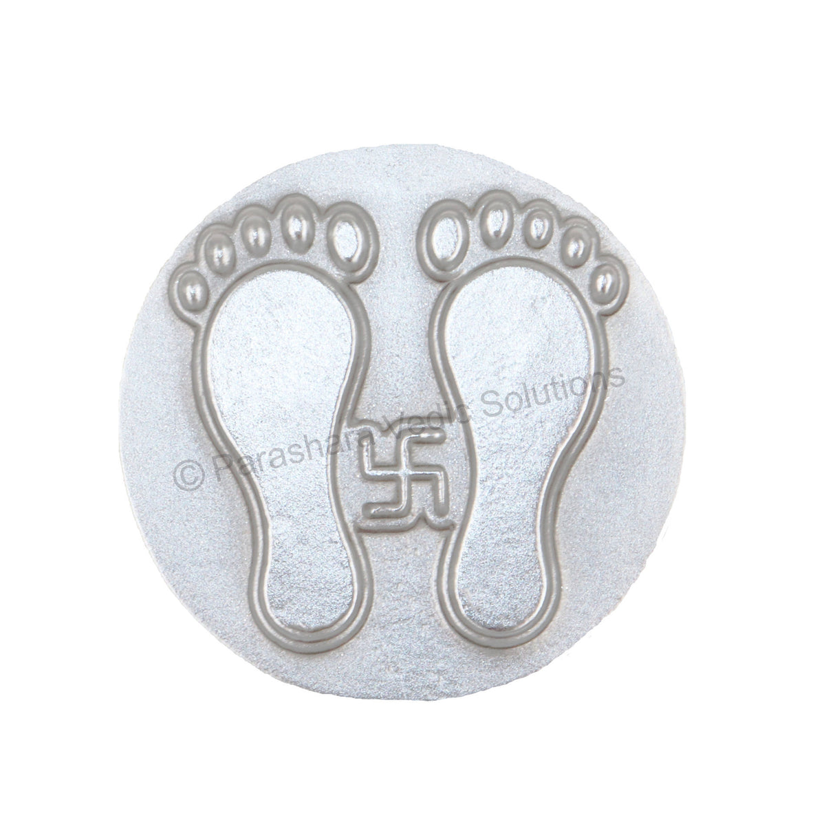 Arkam Parad Charan Paduka /Parad Lakshmiji Charan /Mercury Lakshmi Feet /Mercury Charan Paduka (88 grams) - Retail Maharaj