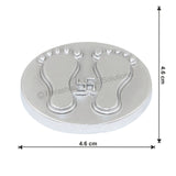 Arkam Parad Charan Paduka /Parad Lakshmiji Charan /Mercury Lakshmi Feet /Mercury Charan Paduka (88 grams) - Retail Maharaj