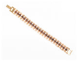 ARKAM Gold Plated Rudraksha Bracelet / Rudraksha Bracelet for men and women / Five Mukhi Rudraksha Bracelet (Length: 8", Golden) - Retail Maharaj