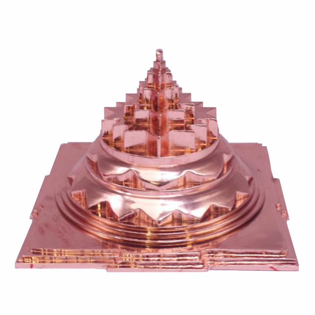 ARKAM Copper Meru Shri Yantra/Copper Meru Shree Yantra/Copper Meru Yantra - Hollow/ 3D Meru Shri Yantra (6x6 inches) - Retail Maharaj