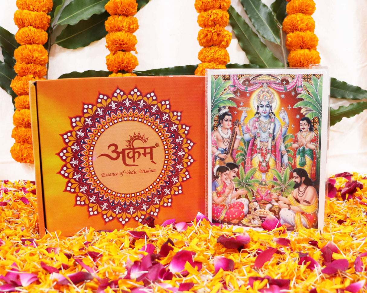 Arkam Satyanarayan Puja Samagri Kit/ Satya Narayan Pujan/ Purnima Pooja/ Shukla Purnima Puja (30+ Items) with Katha and detailed Puja Vidhi in Hindi - Retail Maharaj