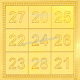 Arkam Kuber Card of Abundance/Kubera Card Yantra for Wallet/Kuber Yantra for Wallet - Gold Plated Copper - (2 x 2 inches, Golden)