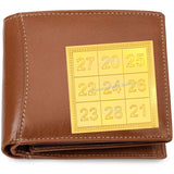 Arkam Kuber Card of Abundance/Kubera Card Yantra for Wallet/Kuber Yantra for Wallet - Gold Plated Copper - (2 x 2 inches, Golden)