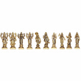 Arkam Brass Dashavatar Murti / Dash Avatar Idol / Pital Das Avatar Statue (Set of 10) - Antique Brass For Home / Temple / Office (Height: 9 cm, Weight: 1250 gms) - Retail Maharaj