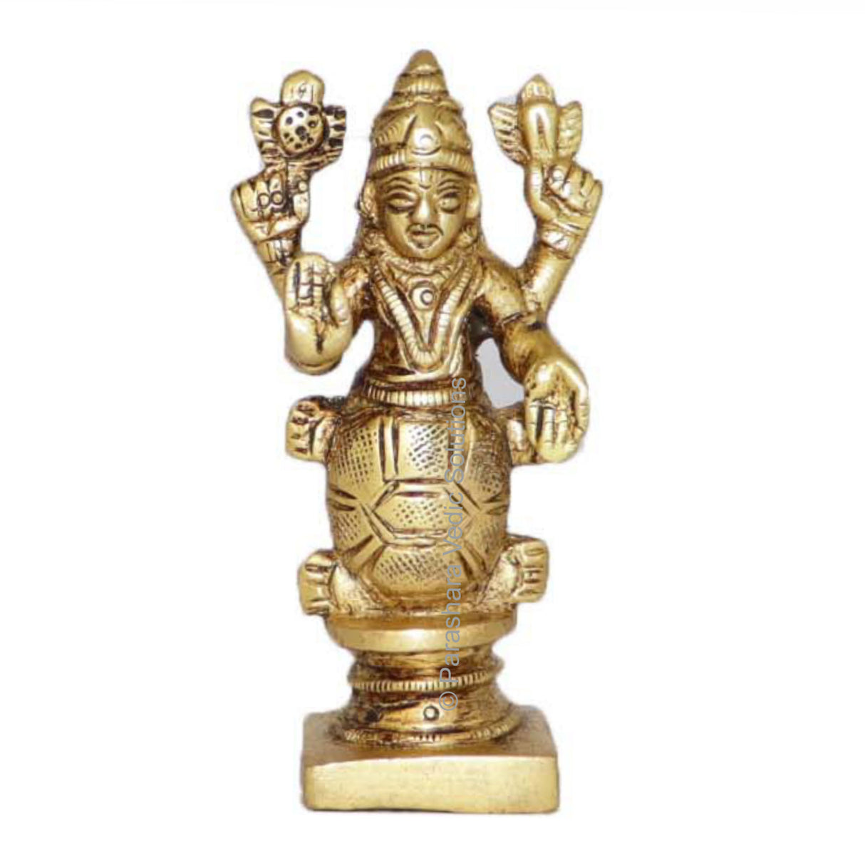 Arkam Brass Kurma Murti / Koorma Idol / Pital Vishnu Kurma Avatar Statue - Antique Brass For Home / Temple / Office (Height: 7.4 cm, Weight: 140 gms) - Retail Maharaj