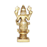 Arkam Brass Kurma Murti / Koorma Idol / Pital Vishnu Kurma Avatar Statue - Antique Brass For Home / Temple / Office (Height: 7.4 cm, Weight: 140 gms) - Retail Maharaj