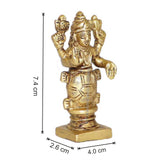 Arkam Brass Kurma Murti / Koorma Idol / Pital Vishnu Kurma Avatar Statue - Antique Brass For Home / Temple / Office (Height: 7.4 cm, Weight: 140 gms) - Retail Maharaj