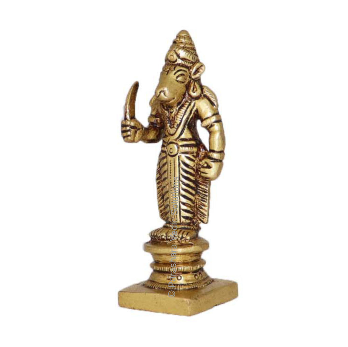 Arkam Brass Kalki Murti / Kaalki Idol / Pital Vishnu Kalki Avatar Statue - Antique Brass For Home / Temple / Office (Height: 7.8 cm, Weight: 120 gms) - Retail Maharaj