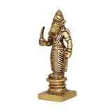 Arkam Brass Kalki Murti / Kaalki Idol / Pital Vishnu Kalki Avatar Statue - Antique Brass For Home / Temple / Office (Height: 7.8 cm, Weight: 120 gms) - Retail Maharaj