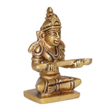 Arkam Brass Annapurna Murti / Annapoorna Idol / Pital Annapurna Devi Statue - Antique Brass For Home / Temple / Office (Height: 7.3 cm, Weight: 180 gms) - Retail Maharaj